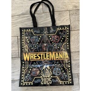 WWE‎ Wrestlemania 41 Tote Bag 2025 Canvas Carrying w Handles Grocery Sack Vegas